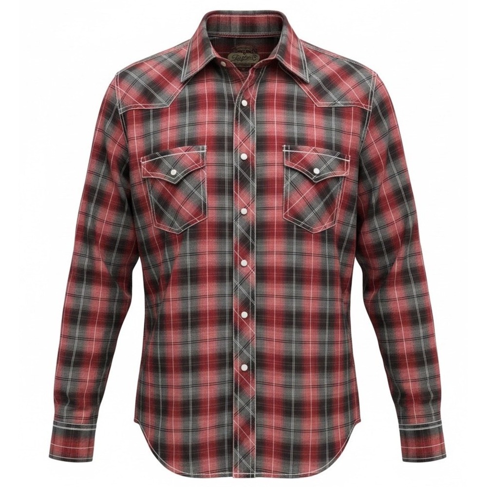 Rafter C Shirt Mens SMALL Pearl Snap Red Dirt Collection Long Sleeve Western
